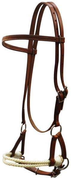English Bridle Headstall Reins Cowhide Genuine Leather Horse Crossover Crossunder Raised Fancy Stitched Laced All Purpose Jumping Dressage Rubber Crystal Padded Adjustable Browband Full-Cob,M17
