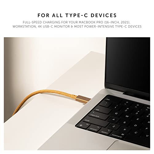 Native Union Type-C Belt Cable Pro - 240W USB-C to USB-C 8ft Ultra-Strong Charging Cable with Leather Strap Compatible with iPhone Air, 17 Pro Max, MacBook Pro 14"/16" M4, Air 15" M3 (Cosmos)