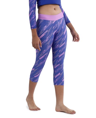 Image of Speedo Girl's Endurance 10 High Chlorine Resistant UPF 40+ Sun Protection Capri