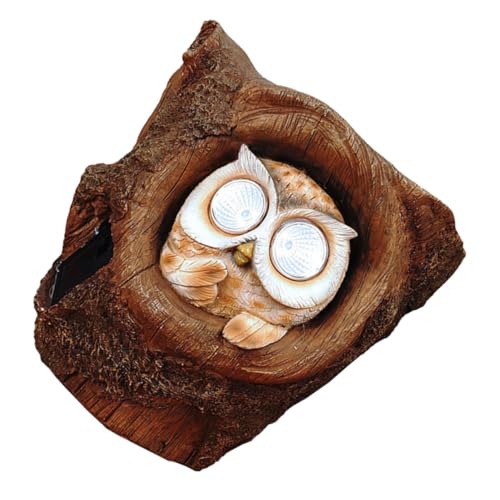 MAGICLULU 1pezzi in Resina Decorazione Luminosa Da Parete Solare Vaso Da Fiori in Resina Per Albero Giardino Decorazione Luminosa