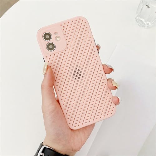 Coque anti surchauffe iPhone XS Max silicone alvéolé rose pastel