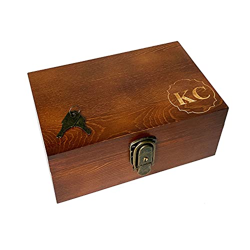 Personalized Keepsake Box with Key and Lock, Custom Wooden Keepsake