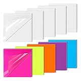 Transparent Sticky Notes,3X3 Inch Clear Sticky Notes,Translucent Sticky Notes Pads,See Through Sticky Notes for Book Annotation,Invisible,Self-Adhesive(500 Sheets,Colorful)