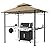 MASTERCANOPY 8 x 5 Grill Gazebo Outdoor BBQ Gazebo Canopy with 2 LED Lights (Khaki)