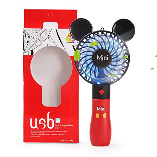 Crethinkaty Hand Held Fan,Cartoon fan Portable Hand held USB