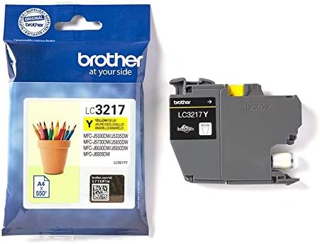Brother LC-3217Y Inkjet Cartridge, Yellow, Single Pack, Standard Yield, Includes 1 x Inkjet Cartridge, Brother Genuine Supplies