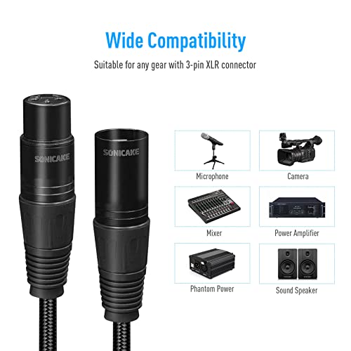 6ft/2M XLR Microphone Cable for Studio Recording and Live Production