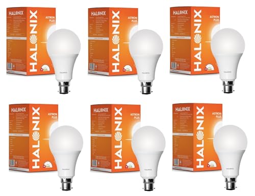 Image of Halonix 14W LED Light Bulb | White (6500K) |Energy Efficient| 4kv Surge Protection | High Lumens Per Watt | Pack of 6