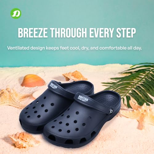Image of DOCTOR EXTRA SOFT Men's Classic Casual Clogs /Sandals with Adjustable Back Strap for Adult | Comfortable & Light Weight | Stylish & Anti-Skid | Waterproof & Daily Mules for Gents & Boys D-501