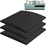 Winmist Glimpse Paquete de 3 cojines de sofá para asiento caído, 50 x 50 cm, espuma de alta densidad, repuesto para asiento caído, color negro