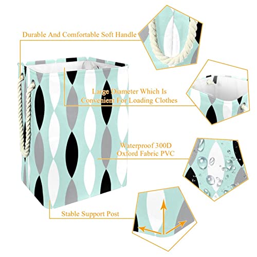 Panier à linge imperméable grand format bac à linge sale à rayures - 6
