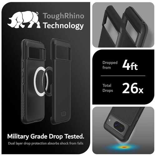 Image of TUDIA MergeGrip Magsafe Compatible for Google Pixel 8 Case - Matte Black