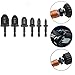 6pcs HVAC Repairing Set Air Conditioner Copper Tube Expander Swaging Tool Manual Pipe Swage Expander Drill Bit Soft Copper Tubing Bit with 1/4'', 3/8'', 1/2'', 5/8'', 3/4'', 7/8' Bits