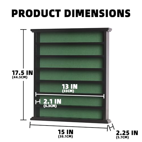 Image of DisplayGifts Golf Gift 49-Golf Ball Display Case Cabinet Rack, No Door Open Rack Black Finish Frame