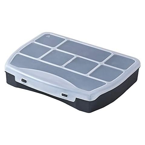 DOMINO DIY Compartment Storage Organiser with Transparent Lid Cover