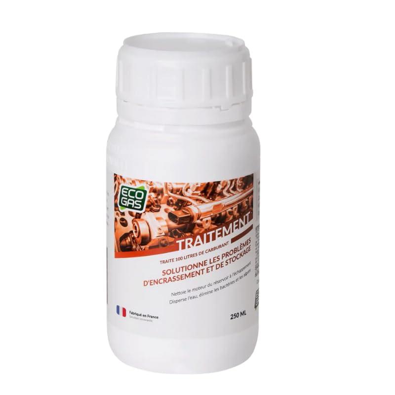 Traitement CURATIF | Nettoyant moteur, injecteurs, turbo, vanne EGR, Filtre à Particules (FAP) | Décalaminage Intégral, décrassant moteur Essence ou Diesel | 250ml, pour réservoir jusqu'à 100L