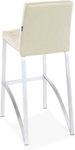 Miniatura 58 de ZURI Taburete de bar Lynx con base de metal, color negro Negro -,Marrón,Crema,Gris,Verde lima,Rojo -,Blanco,Pizarra,Verde