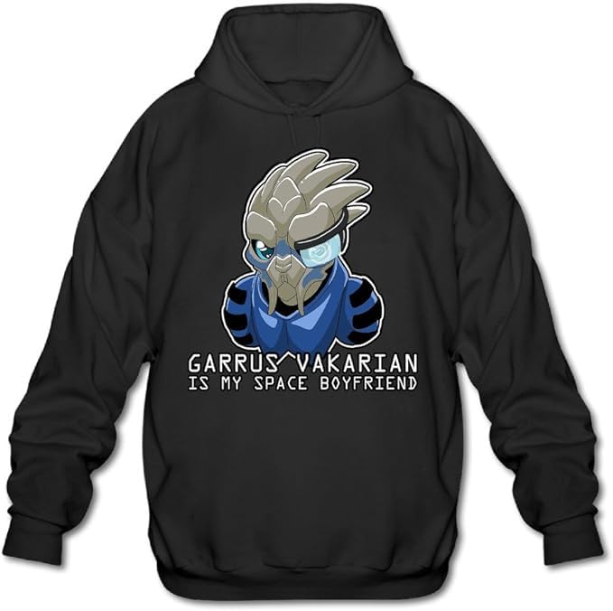 An American Vakarian is My Space Boyfriend Black Tribute Print on Black Pullover Hoodie