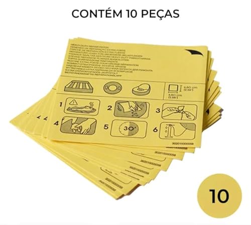 Kit Reparo Transparente Remendo Colchão e Boia Inflável Bask Kit de Reparo em PVC 10 Unidades