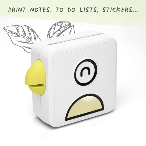Image of Poooliprint L2 Inkless Pocket Printer - Mini Phone Bluetooth Portable Poooli Thermal Printer for iOS + Android Print Sticky Photos, Labels, Notes, Lists for Journal, Yellow