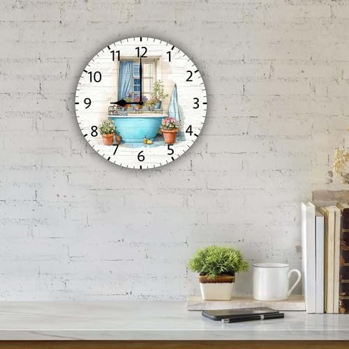 TYmall-Farmhouse Rustic Wall Clock-10x10 Inch Non-Ticking