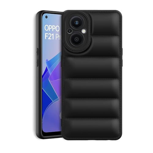Image of Plus Puffer Case Camera Protection Soft Back Cover for Oppo F21 Pro 5G / F21s Pro 5G - Black