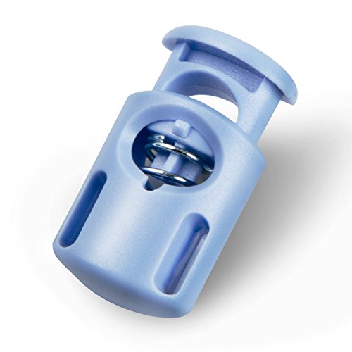 DYZD Plastic Cord Locks End Spring Stop Toggle Stoppers Multi-Colour (20 PCS, PowderBlue)
