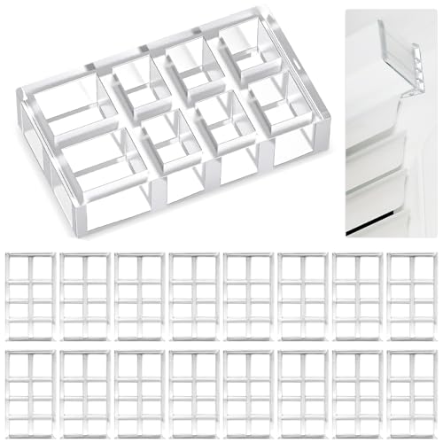 Innconee 16 Pcs Bracket Spacer Blocks Curtain Spacers for Drapes Extension Clear Plastic Brackets for Blinds and Shades Spacer Block Bracket Extension for Home Office Window
