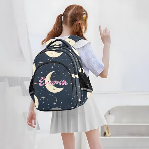 Sac à dos d'école motifs lunes pour éviter la perte des affaires de classe - 7