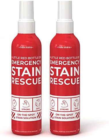 EMERGENCY STAIN Remover Spray – 4oz 2 Pack Laundry Stain Remover for Clothes, Upholstery Fabric, Carpet – Works on Most Blood, Grass, Coffee, Mud, Grease & Oil Stain Remover EMERGENCY STAIN Remover Spray – 4oz 2 Pack Laundry Stain Remover for Clothes, Upholstery Fabric, Carpet – Works on Most Blood, Grass, Coffee, Mud, Grease & Oil Stain Remover