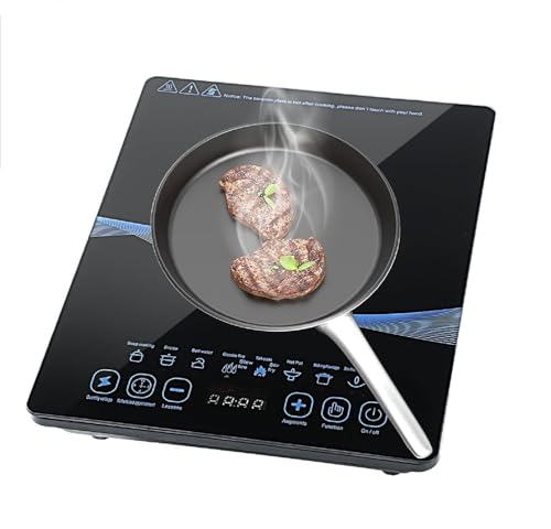 Hornos Y Parrillas, Kitchen Parrilla de Inducción Magnética Eléctrica,Parrilla de Inducción de Cristal Templado,Cocina de Inducción con Controles Tactiles, Portatil, Ahorro de...