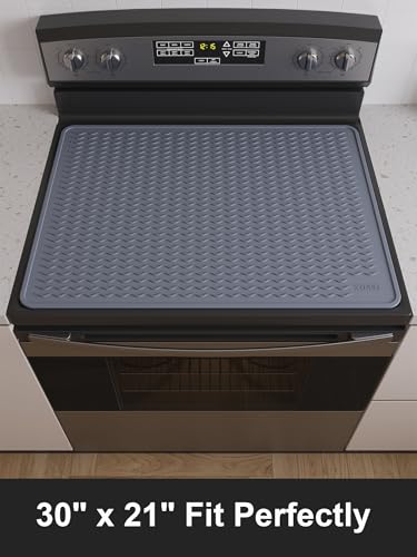 Stove Top Covers for Electric Stove, Food Grade Heavy Duty Silicone Glass Stove Top Cover Protector, Induction Cooktop Protector, Heat Resistant Range Ceramic Stove Top Covers Mat, Oven Cover