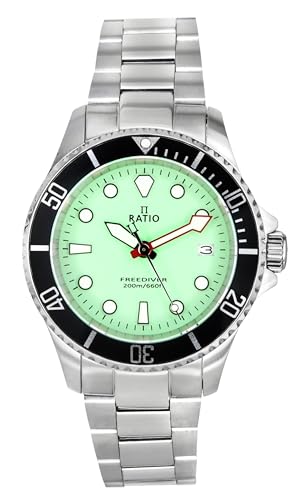 Image of RATIO FreeDiver Sapphire Crystal Diver Watch Japanese Quartz Dive Watch 200m Water Resistant Diving Watch
