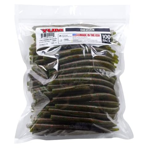 YUM Dinger Classic Worm All-Purpose Soft Plastic Bass Fishing Lure Cover