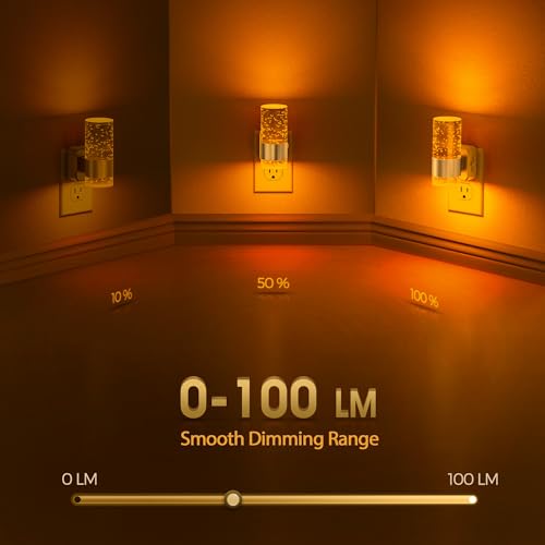 Image of Briignite Night Light, 2 Pack Dimmable Night Lights Plug into Wall