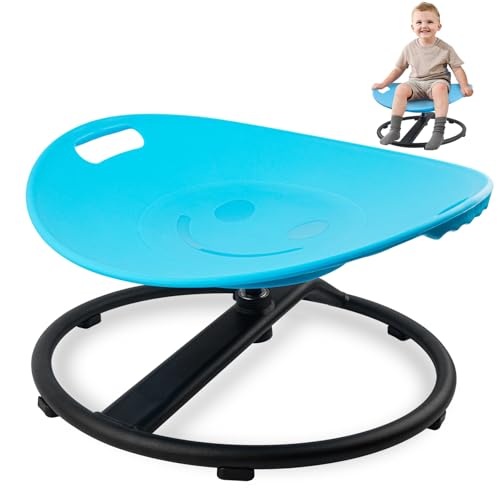 Sensory Spinning Chair for Kids, Sensory Swivel Chair with Handles for Autistic Kids, Training Body Coordination and Balance, Sit and Spin Toys for Autism Toddlers and ADHD Children, Blue