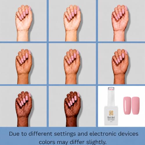 Image of BOLT BEE 15ML Gel Nail Polish 1Pc Clear Pink Glitter Nail Polish Soak Off UV LED Nail Gel Polish Nail Art Starter Manicure Salon DIY at Home, 0.5 OZ (1) (137)