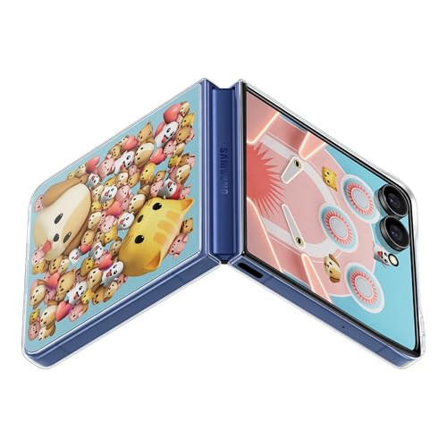 Image of Samsung Galaxy Z Flip7 Flipsuit Phone Case, Protective Cover, Interchangeable Card, LED Lights, Customizable Designs, US Version, Transparent
