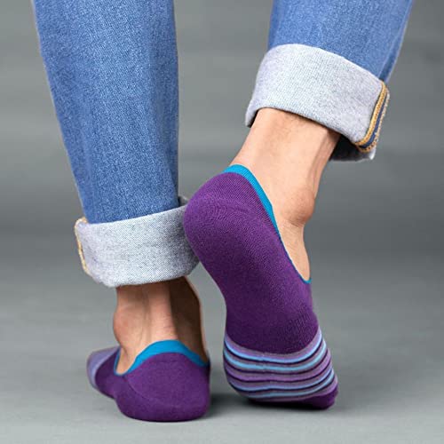 Image of SockSoho Premium Loafer Cotton Socks for MEN - (COLOR: Multicolor | Loafer Length | 7-12 UK Size)