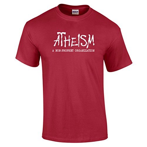 Atheism A Non-Prophet Organization Funny Atheist T-Shirt 16 Colours - to 5XL -Large -Cardinal Red