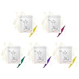 Annhua 5Pack Kieferorthopädische Zahnspangengummis, Elastische Gummibänder für Zahnspangen, Zahnlücken, Krumme Zähne, etc, 5 Pcs Platzierer für Zahnspangen enthalten (Streifenhörnchen 1/8" 3.5OZ)