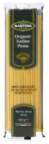 Mantova Organic Spaghetti Pasta - Non-GMO Italian Imported Pasta - 1 lb. Packs (Quantity of 6)