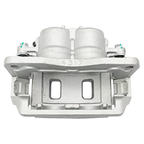 Image of TRQ Front Driver and Passenger Side Brake Caliper Set Caliper Brackets Hardware Compatible with 98-02 Subaru Forester 98-01 Impreza RS 96 Legacy with Dual Piston Calipers 00 Outback 02 Legacy L