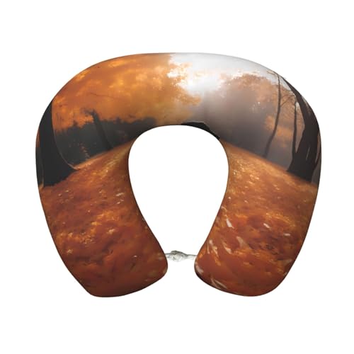 Almohada de viaje U de espuma viscoelástica lavable miniatura 1