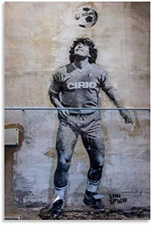 Banksy Art Maradona Photo Print, Diego Maradona Football Action