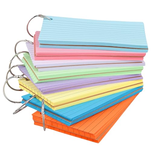 Cartes flash colorées lignées 127 x 76 mm pour ne plus perdre vos notes - 3