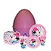 Aurora Store Uovo di Pasqua Sorpresa Gigante Bambina Disney h. 40cm Diametro Set stoviglie e Posate MELAMINA per Bambini Porta Pranzo infrangibile Resistente e PASQUALONE Kit Pappa Rosa (Minnie)