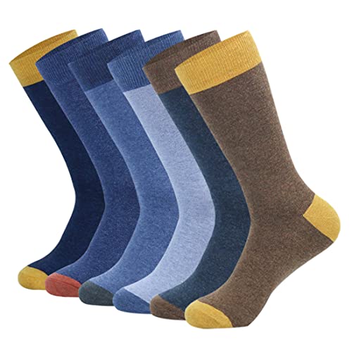 Image of HHX YONLEE Dress Socks 5 /6 /10 Pairs Crew Argyle Colorful Cotton Novelty Casual Happy Fun