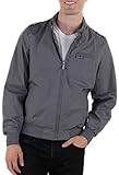 Members Only Men's Original Iconic Racer Jacket, Gray, XX-Large