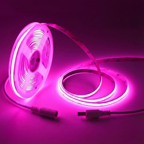 UVTaoYuan LED Strip Lights 24V COB Pink 16.4ft (No Power Supply)